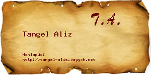 Tangel Aliz névjegykártya